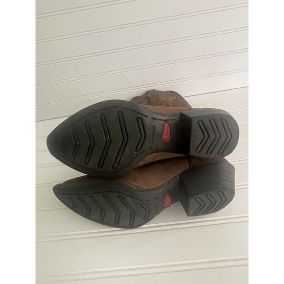 Justin Buck Mens Buck Brown Leather Cowboy Western Boots 8.5B - Picture 4 of 13